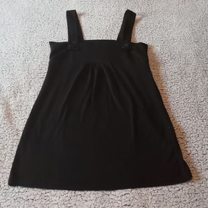 Black shirt dress with straps